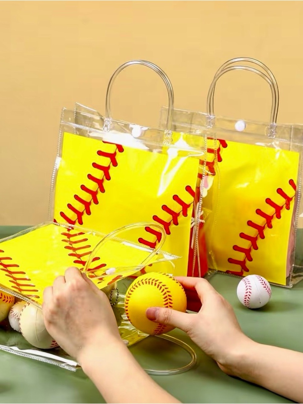 Softball Clear Bags with Handles